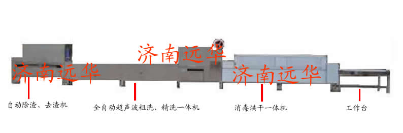 山東餐具除渣機(jī)Ξ濟(jì)寧全自動去渣清洗烘干機(jī)